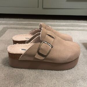 Cushionaire Suede Granola Platform Clogs